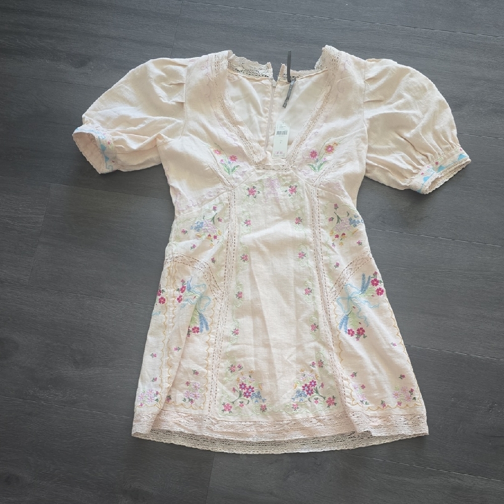 Floral Embroidered Anthropologie Dress